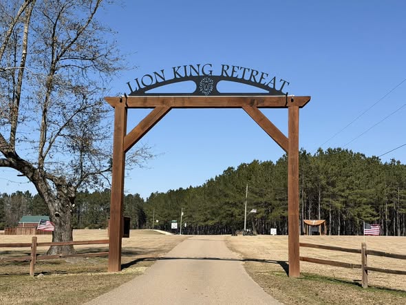 Lion King Retreat entrance sign